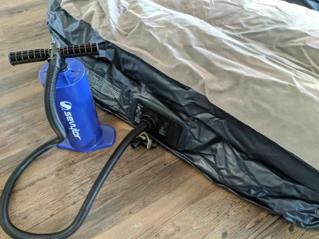 fastest way to blow up an air mattress