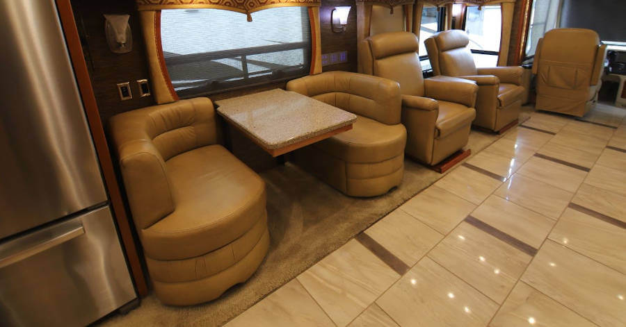 RV Living Room with carpet