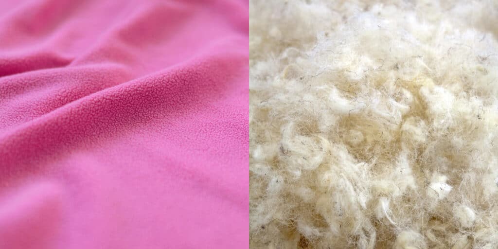 pink-fleece-next-to-sheep-wool