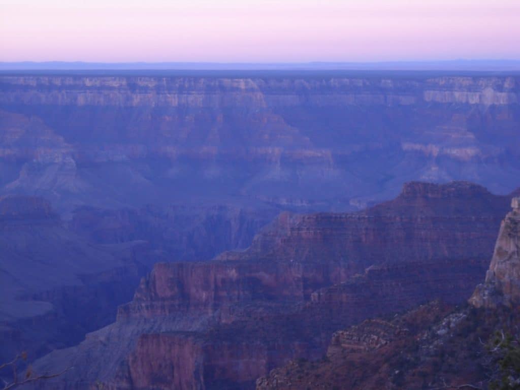 Twilight over the grand canyon