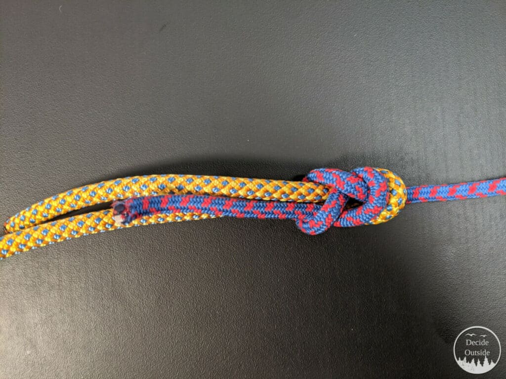 tucked sheet bend.  All lines are parallel